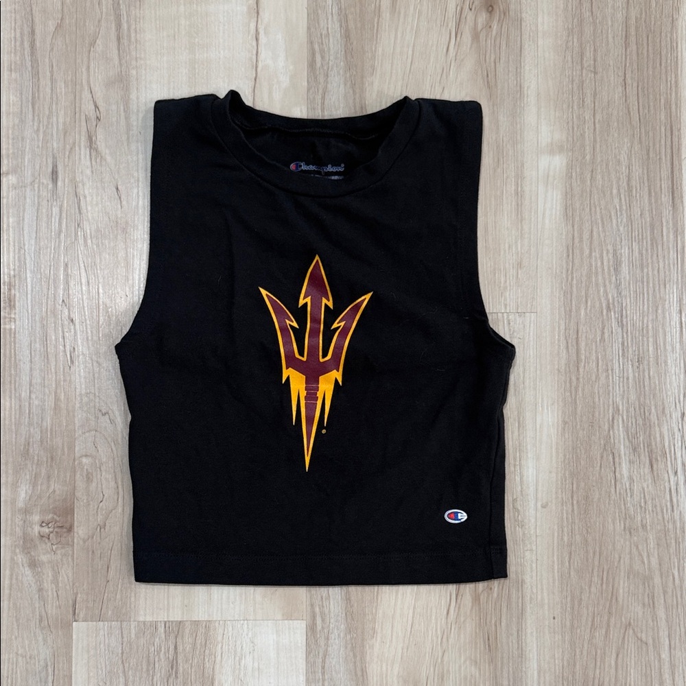 Champion x ASU Sun devils Black Crop top